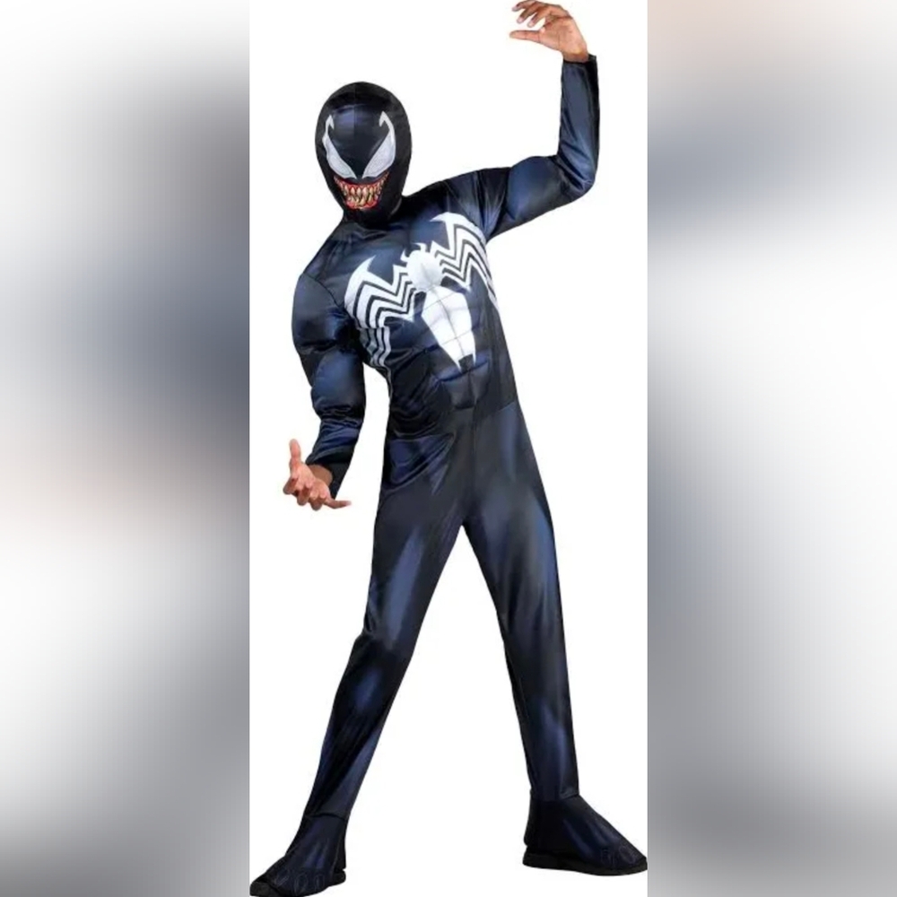 Marvel Spider-Man Venom Padded Chest Child Large Halloween Costume New!